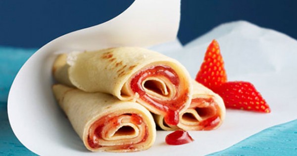 Peanut Butter and Jam-Filled Crêpes