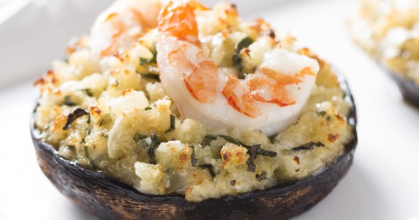 Shrimp-Stuffed Portobello Burger