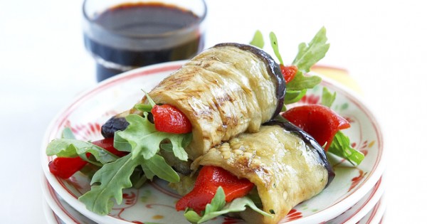 Grilled Filled Eggplant Rolls