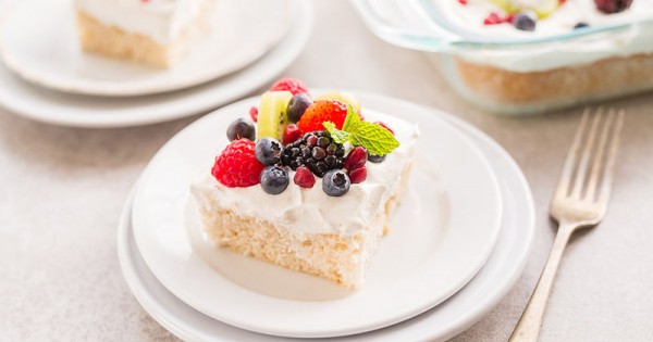 Skinny Tres Leches Poke Cake