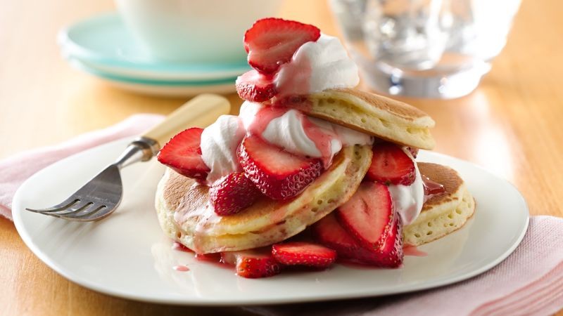Strawberries and Cream Pancakes-image