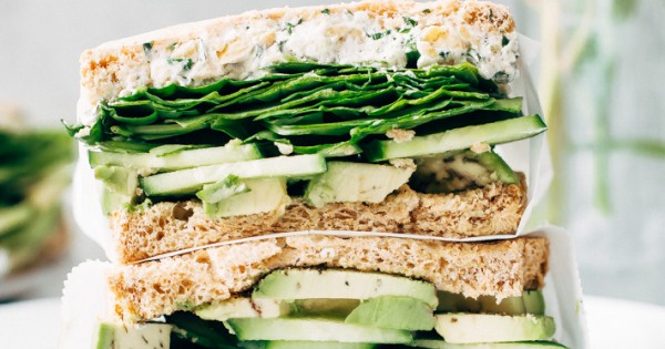 Smashed Chickpea Green Goddess Sandwiches