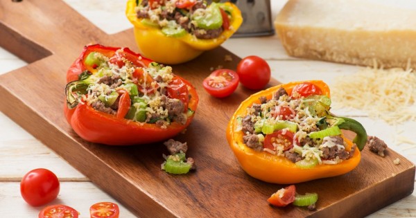 Quinoa & Beef Stuffed Peppers