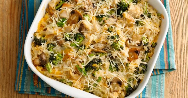 Cheesy Chicken, Broccoli and Rice Casserole