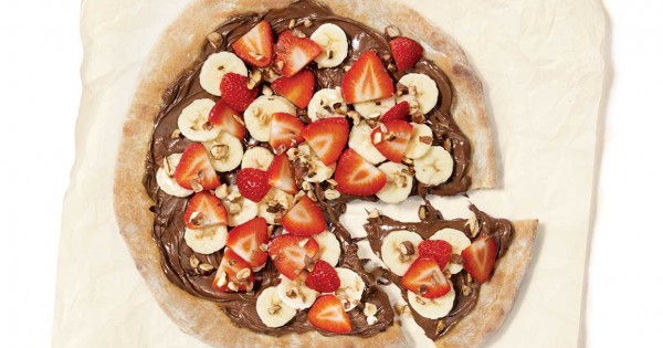 Chocolate-hazelnut pizza