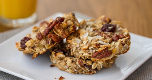 Gluten-Free Banana, Coconut and Dried Cherry Breakfast Cookies