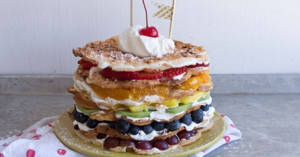 Angel Food Waffle Shortcake