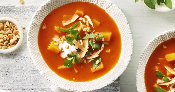 Thai Butternut Squash and Red Curry Soup