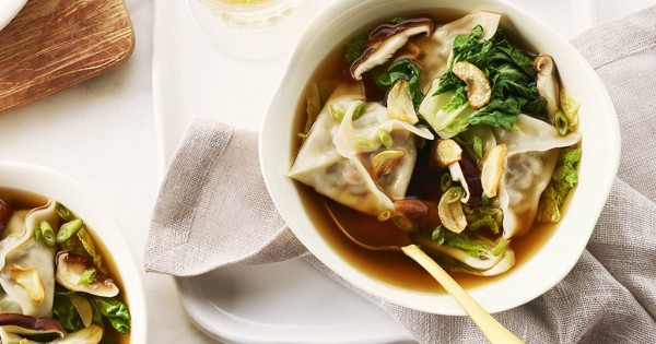 Mushroom Wonton Soup