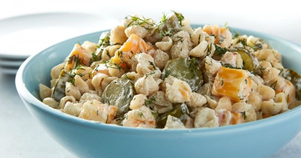 Dill Pickle-Ranch Pasta Salad