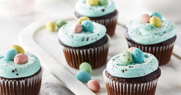 Easter Egg Speckled Cupcakes