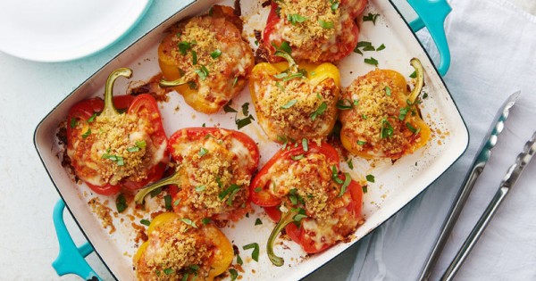 Chicken Parmesan Stuffed Peppers