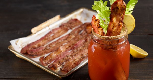 Bacon with Bloody Caesar seasoning