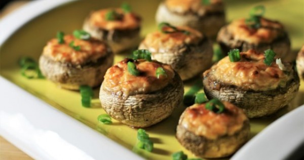 Air Fryer Stuffed Mushrooms