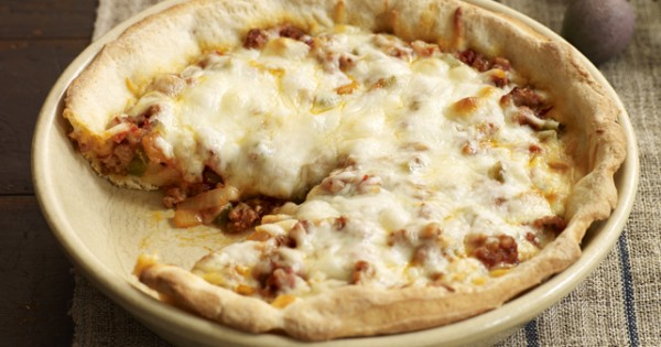 Chicago Deep-Dish Sausage Pizza