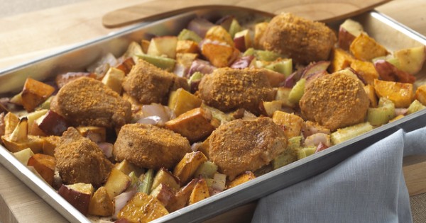 Tuscan Roasted Vegetable & Pork Tenderloin Bake