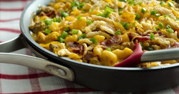 Beer and Bacon Burger Skillet