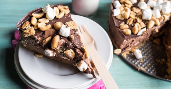 Peanut Butter S'mores Ice Cream Cake