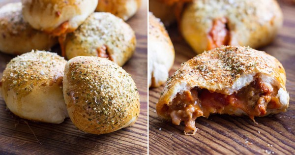 Sausage and Pepperoni Pizza Bombs