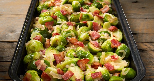 Brussels sprouts with bacon and shallots