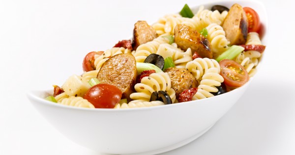 Fusilli Salad with Bacon & Cheddar Sausage