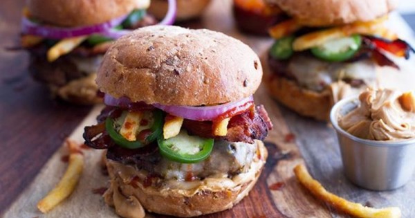 Spicy Peanut Butter Bacon Sliders