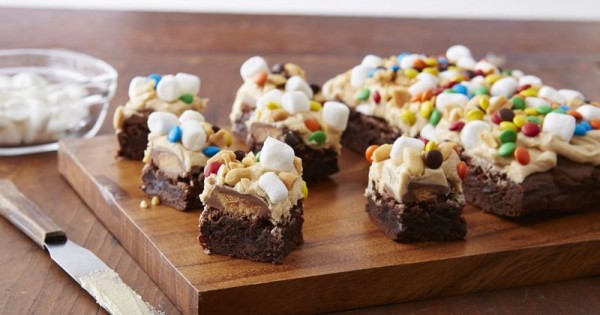 Triple Chocolate Chunk Peanut Butter Brownies