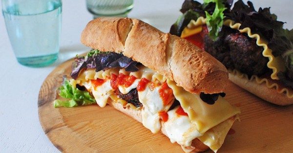 Grilled Lasagna Turkey Burger