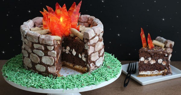 Fire Pit S’mores Cake