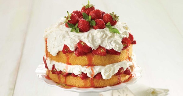 Strawberry-lime shortcake with mascarpone cream