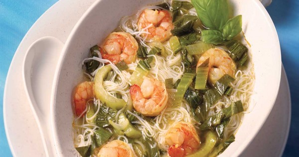 Shrimp and Bok Choy Tonkinese Soup