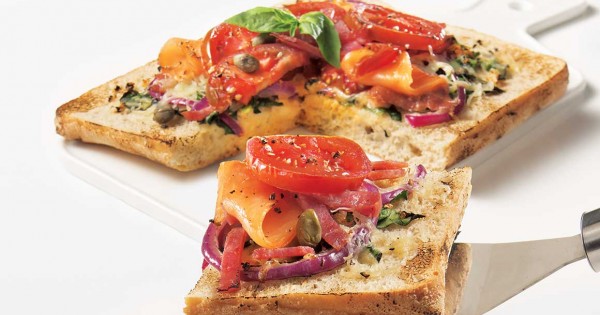 Rosemary, Sausage and Smoked Salmon Focaccia on the BBQ