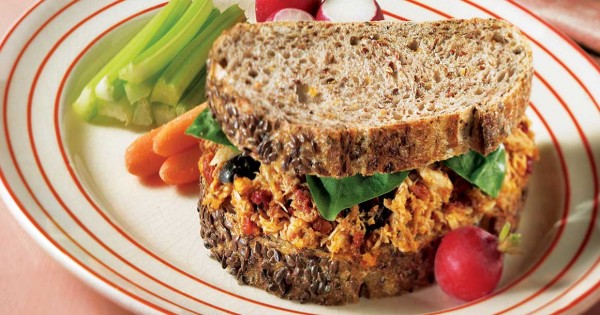Tuna and sundried tomato sandwich