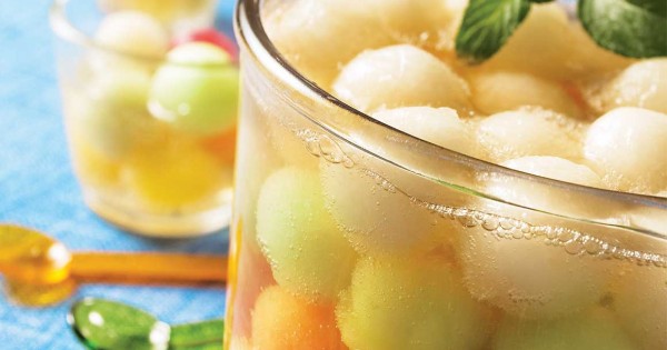 Melon and sparkling wine verrine