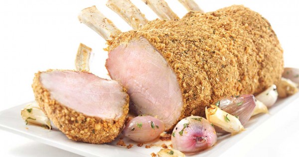 Hazelnut and fresh herb veal rib roast