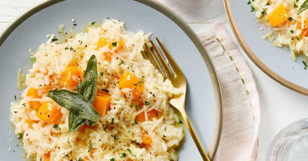 Butternut Squash Risotto with Crispy Sage