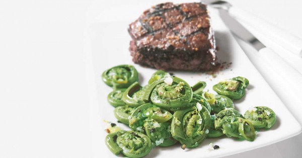 Fiddlehead and Hot Pepper Stir-Fry