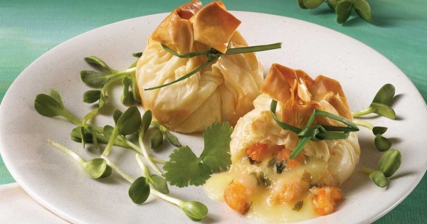 Shrimp and Brie Wrapped in Phyllo
