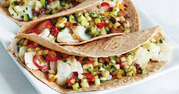 Fish tacos and summertime salsa