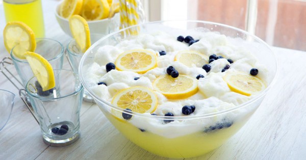 Blueberry Limoncello Sherbet Punch