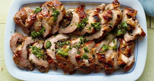 Mushroom-Stuffed Pork Tenderloin