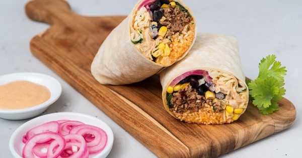 Spicy Chipotle Beef and Pickled Onion Burrito Grande