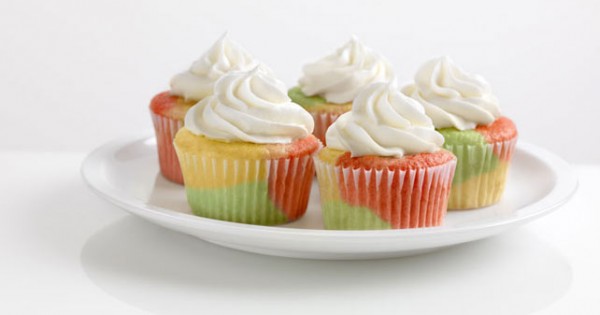 Tie-Dye Fruity Cupcakes