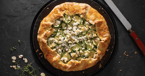 Barbecued Rustic Zucchini and Feta Pie