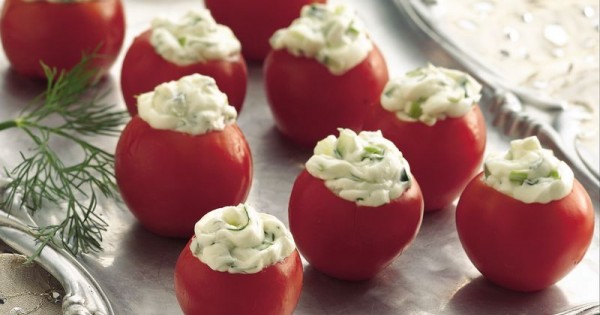 Cucumber-Dill Stuffed Cherry Tomatoes