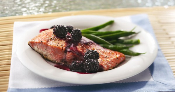 Grilled Blackberry-Glazed Salmon