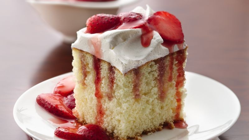 Strawberries and Cream Poke Cake-image