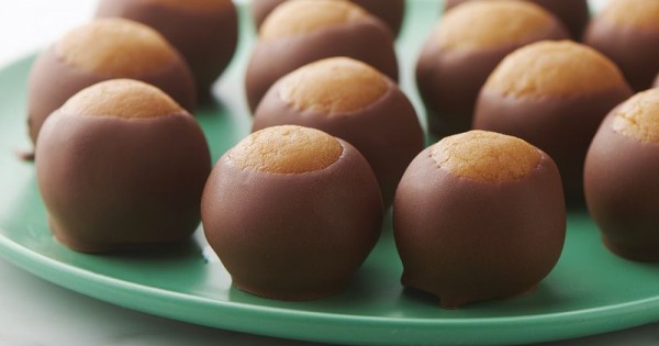 Peanut Butter Cake Ball Buckeyes