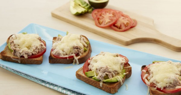 Creamy Avocado Tuna Melts