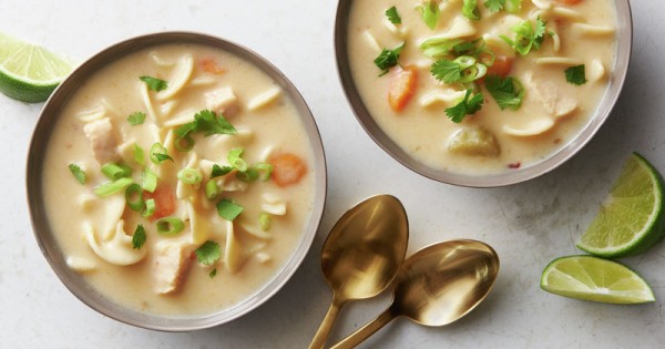Thai Chicken Noodle Soup for Two
